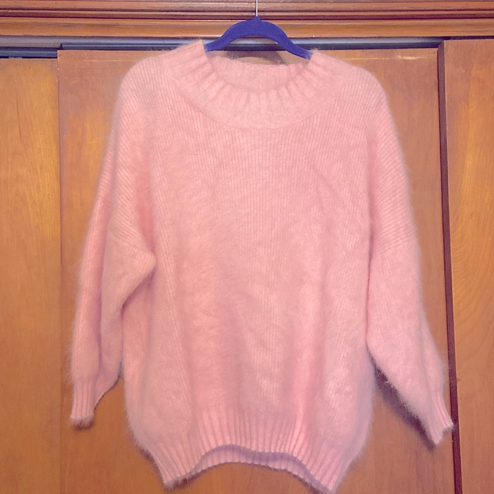 Pink mohair sweater